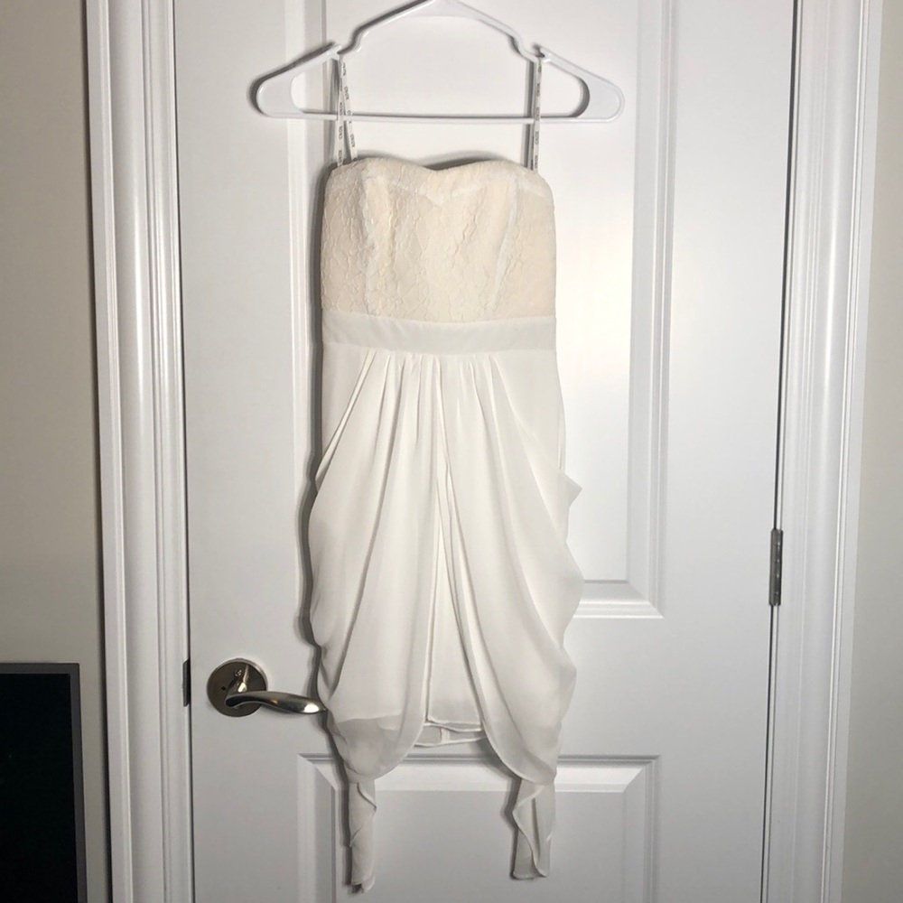 White lace flowy dress